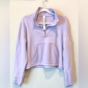 Lululemon Brushed Softstreme Half Zip Pullover Lilac - Size 8